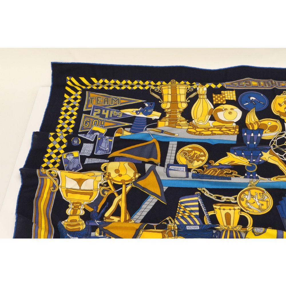 美品 エルメス タグ付 カレ ジェアン 140 LES TROPHEES トロフィー 