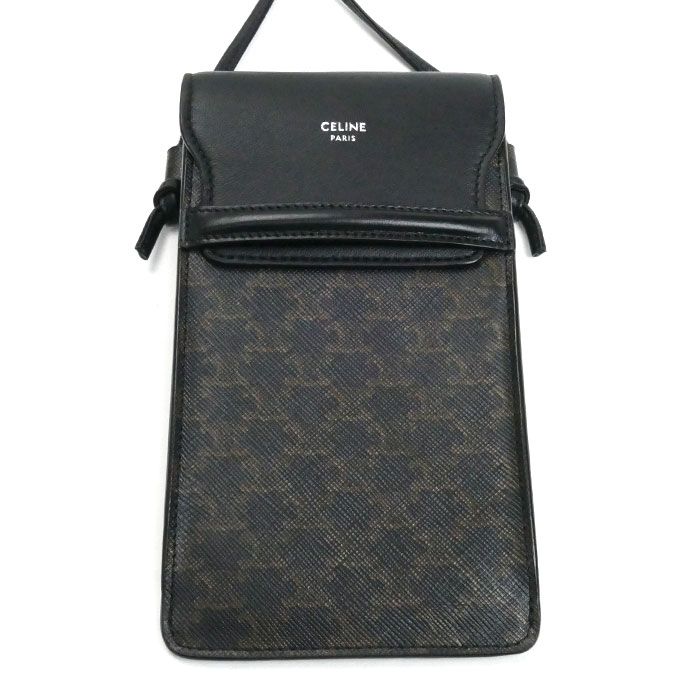 CELINE セリーヌ フラップ付きモバイルポーチ ショルダーバッグ CELINE セリーヌ フラップ付きモバイルポーチ ショルダーバッグ