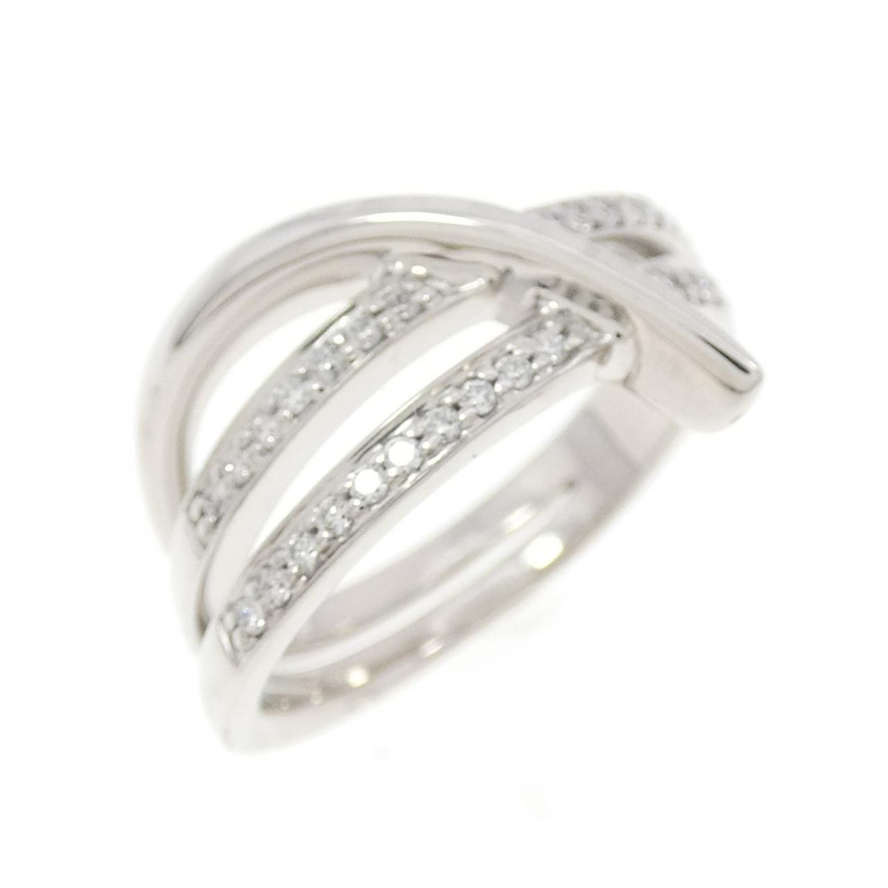 K18WG ダイヤモンド ピンキー リング 0.13CT