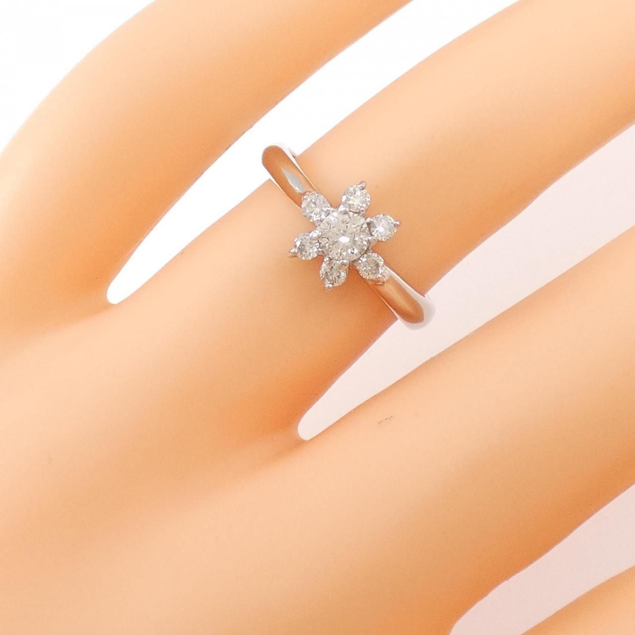 PT フラワー ダイヤモンド リング 0.35CT 【公式通販】