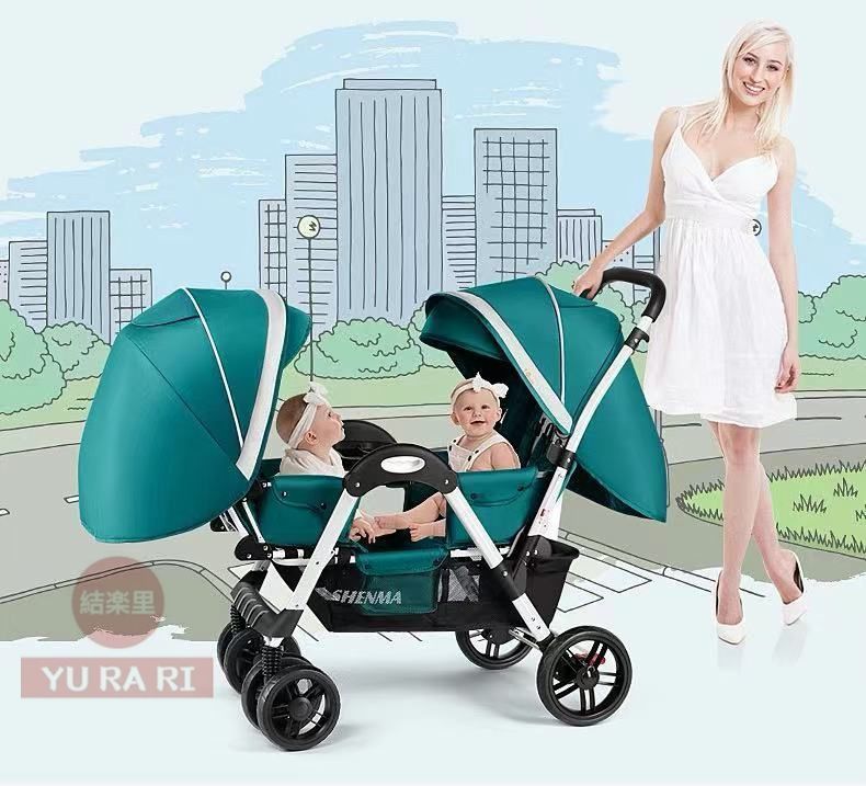 【新品未使用】ベビーカー（バギー）二人 双子用 対面 双子用 丈夫 軽量 おすすめ