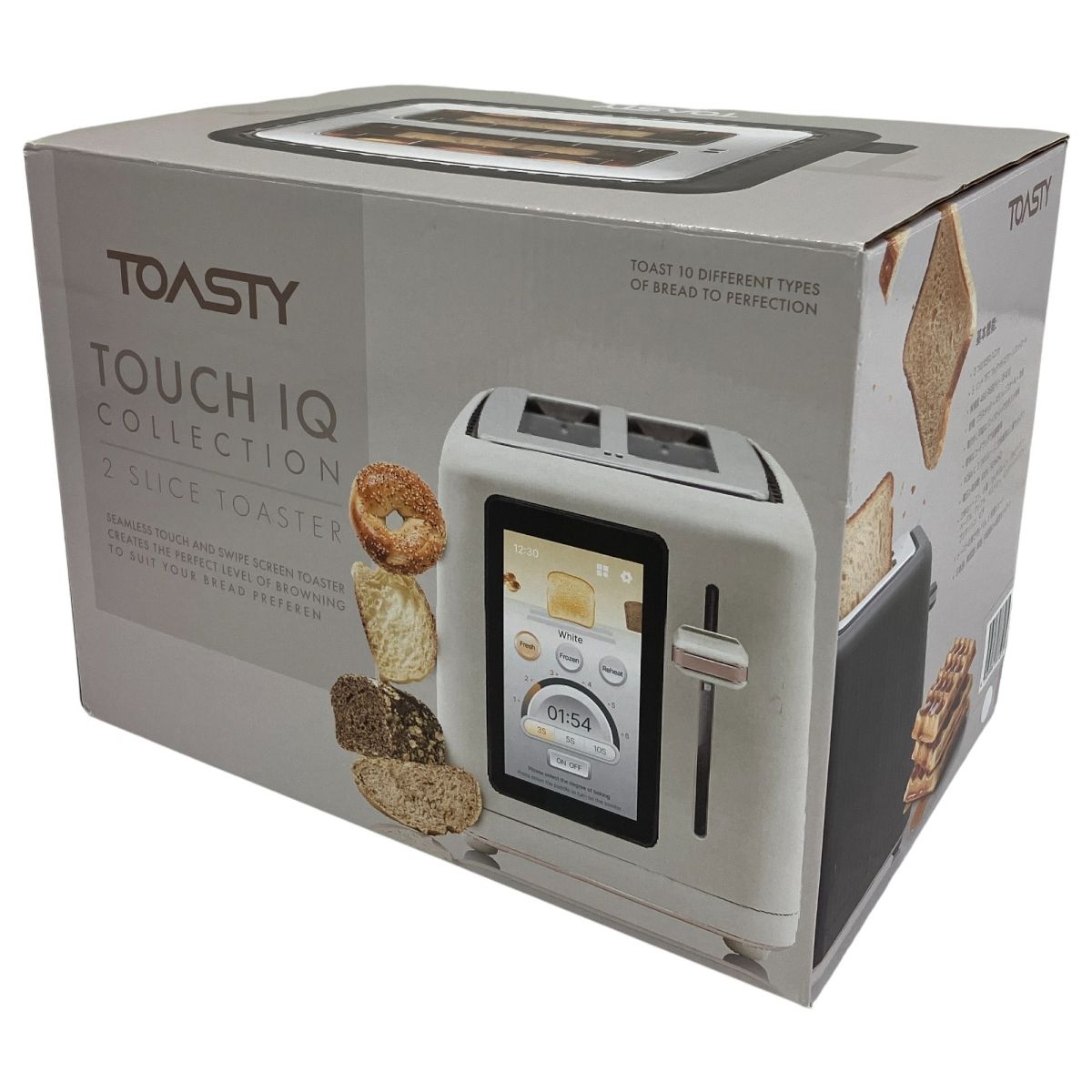 TOASTY YK-S200C タッチパネル式 ポップアップ トースター 選べる焼き加減 6段階 縦型デザイン キッチン 家電 ♥ 開封済 T10439076