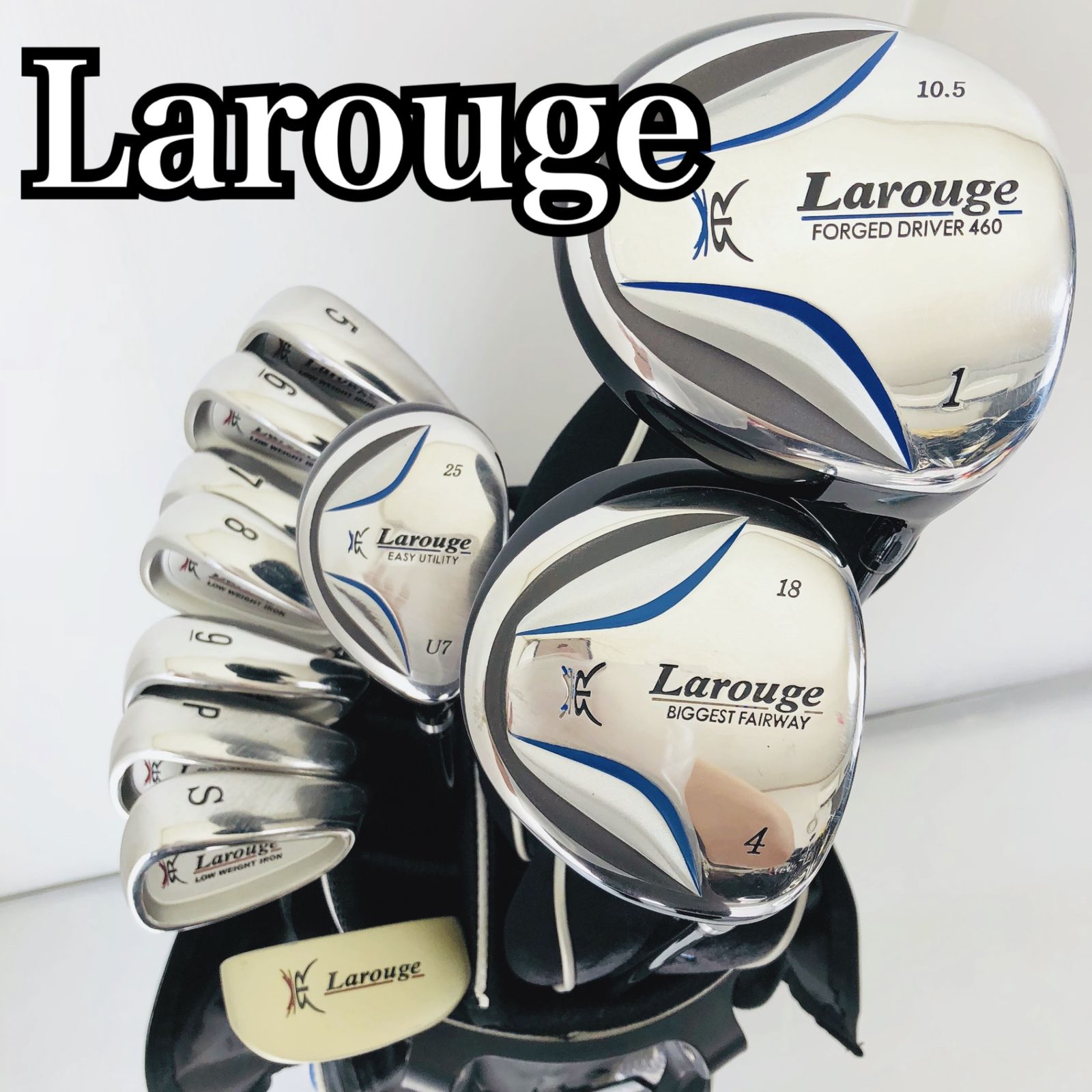 クラブ Larouge ラルージュ メンズ ゴルフ クラブ セット 初心者 入門 バッグ付き フルセット 右利き パター付