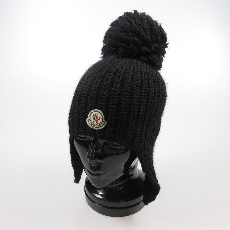 姫路東店 MONCLER | モンクレール ニットキャップ ボンボン付きニット帽 102-093-00252-00 ブラック 118
