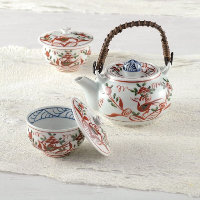 ☆光玉窯 古伊万里写し絵(手描) 10客番茶器揃 K21305016 光