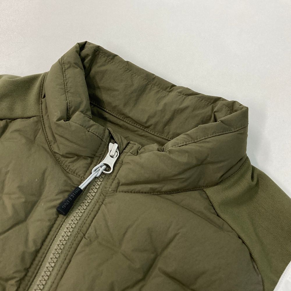 半額多数！ サイズ M BRIEFING GOLF ブリーフィング 切替 ダウン ジップベスト カーキ系 240101517397 ゴルフウェア レディース ストスト 期間限定割引40%！