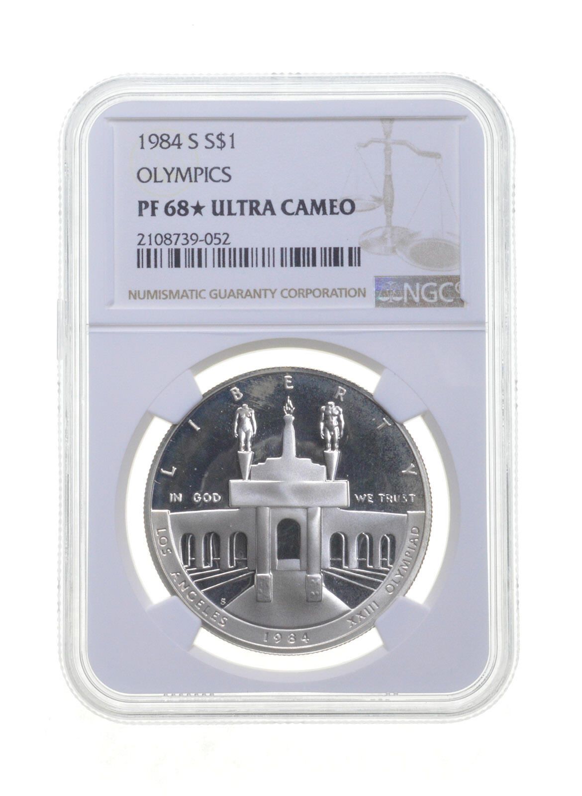 PF68* STAR UCAM 1984S LA オリンピック コミッション シルバーダラー NGC レインボー T