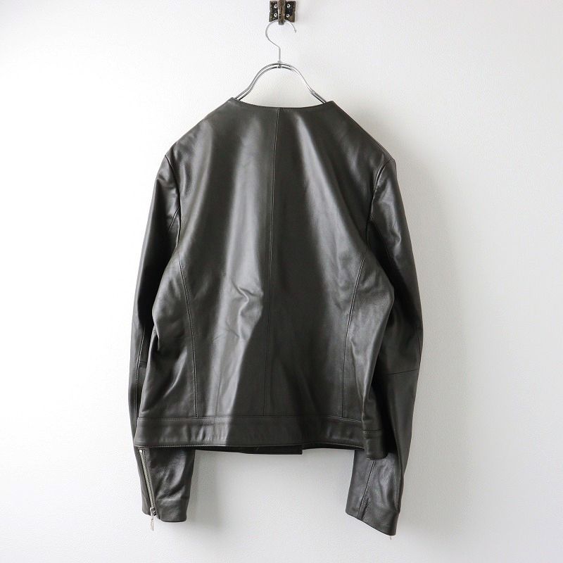 大きいサイズ オンワード樫山 アイシービー iCB Leather ジャケット 44 