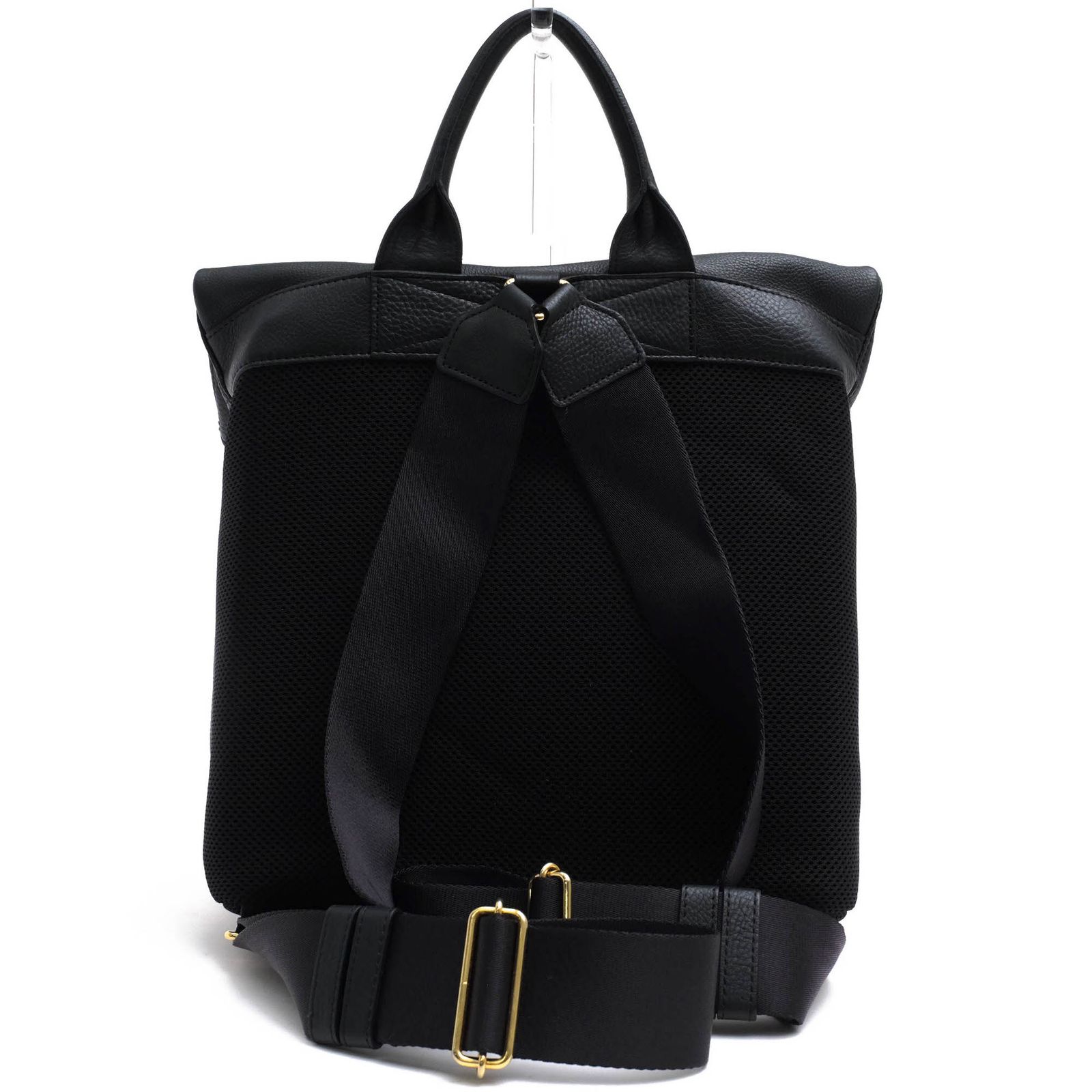 【美品】ADMJ レザーバックパック リュック ブラック 型押 大容量 ADMJ本革レザーリュック ブラック リュック デイパック メンズ