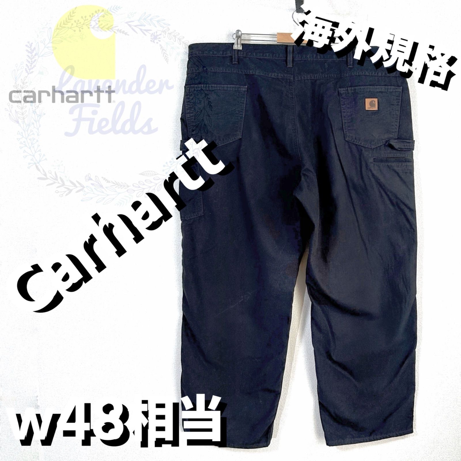 カーハートブラックペインターパンツダック地Carhartt大きいサイズ革 