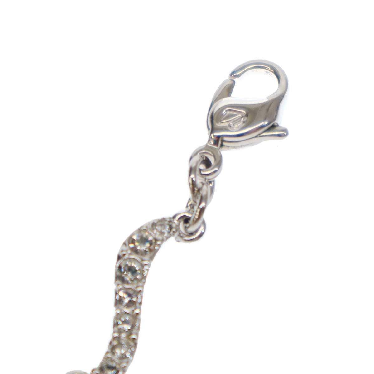【美品】 シルバー チェーン付きブレスレット 音符モチーフ【SWAROVSKI】 美品】 シルバー チェーン付きブレスレット 音符モチーフ