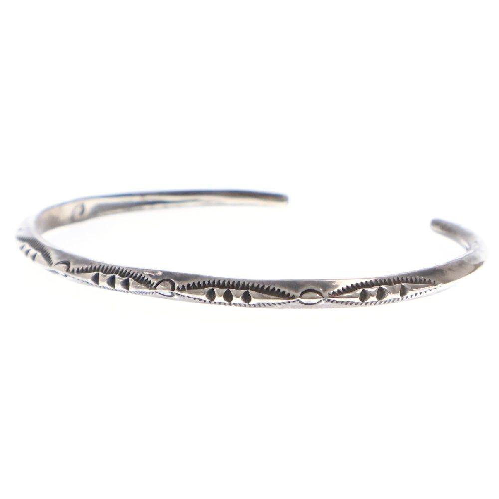 LARRY SMITH シルバーバングル ブレス ラリースミス (LARRY SMITH) THUNDERBIRD STAMPED BRACELET