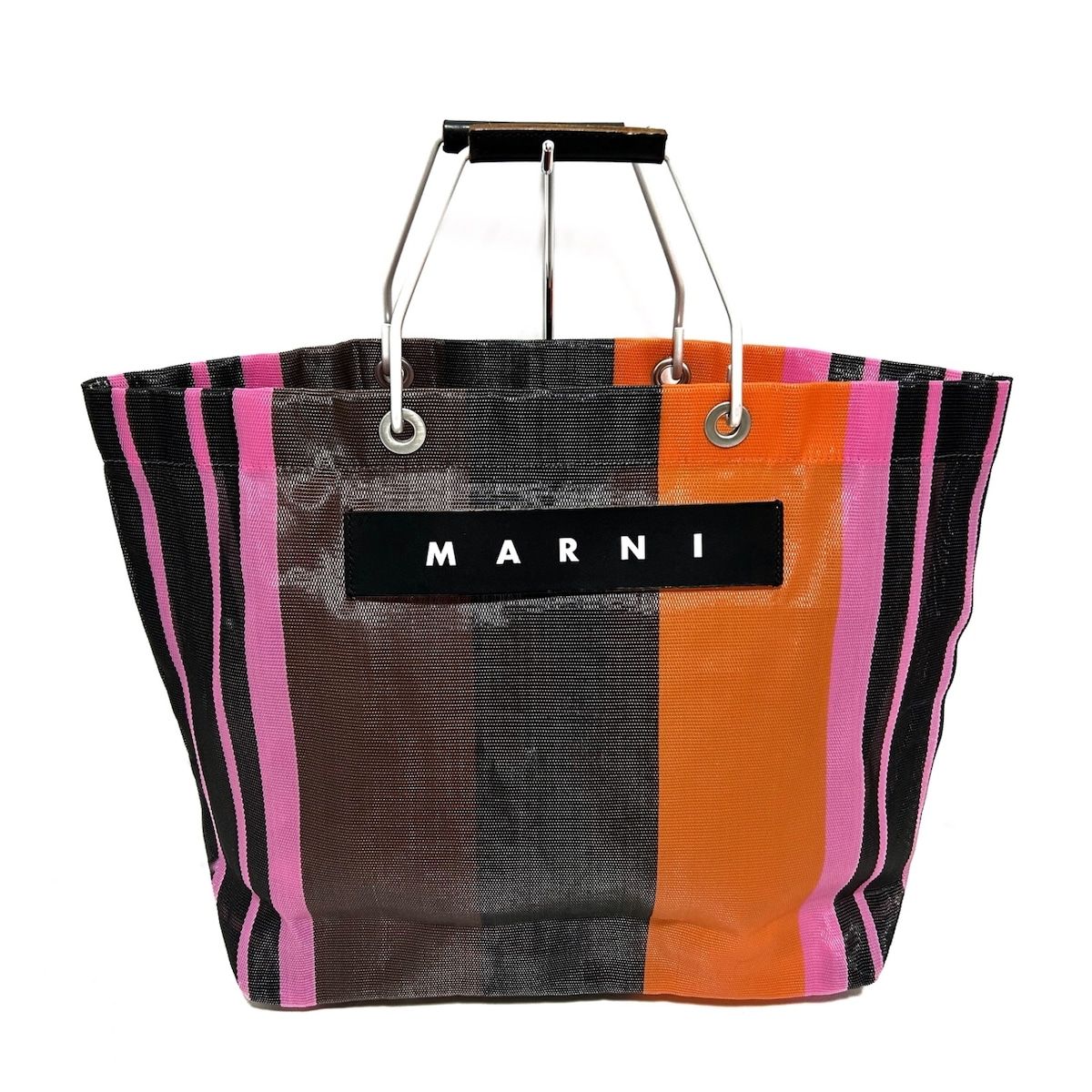 商品状態Marni マルニ トートバッグ 黒×オレンジ - トートバッグ