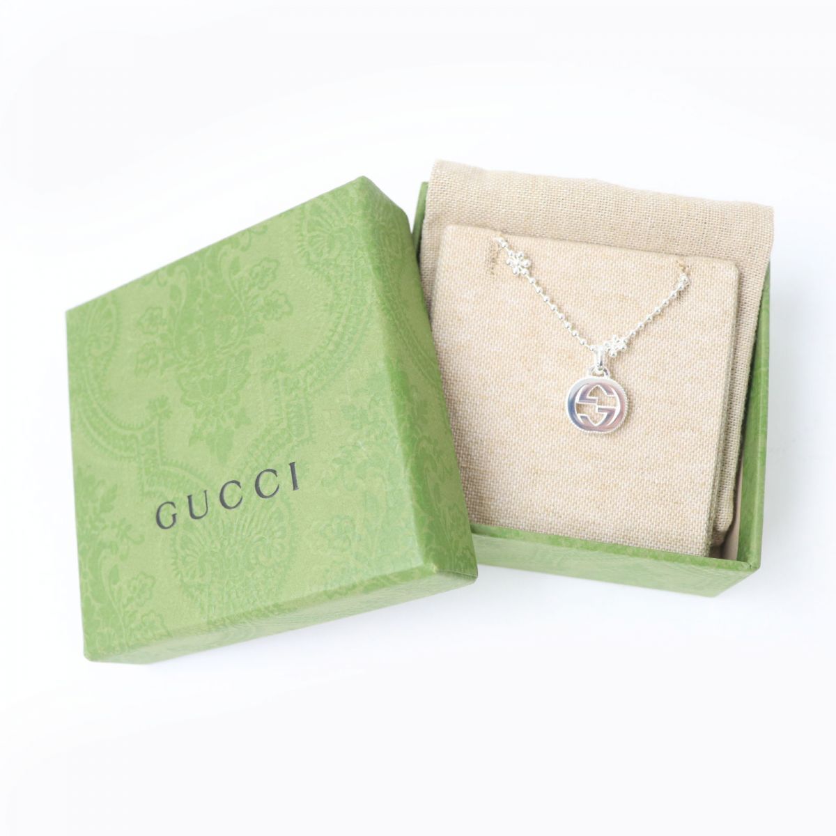 未使用品☆GUCCI グッチ 479221 インターロッキングG Ag925 ボール