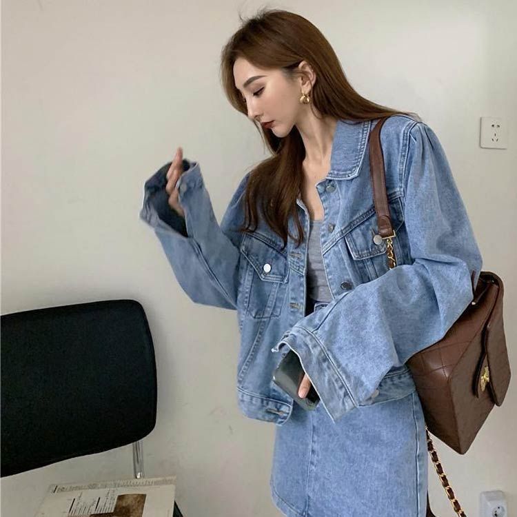 デニム セットアップ ジャケット タイトデニムスカート