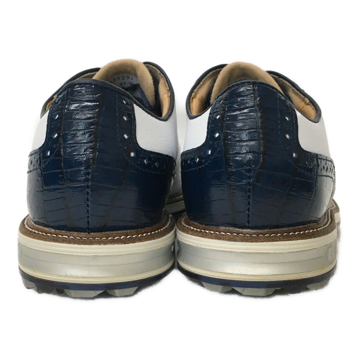 中古 フットジョイ FootJoy ゴルフシューズ 27cm ホワイト×ネイビー