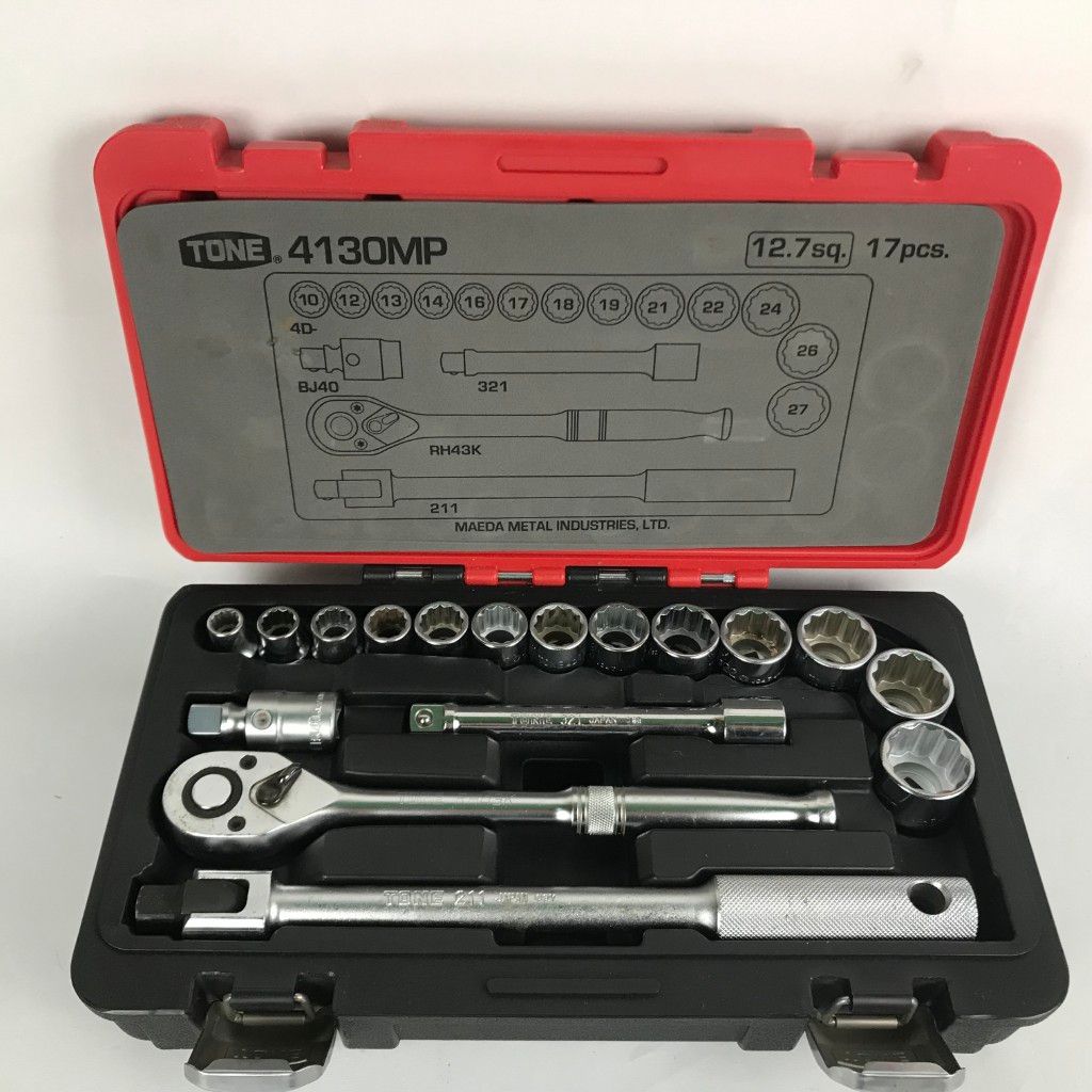 TONE トネ ソケットレンチセット 4130MP レッド