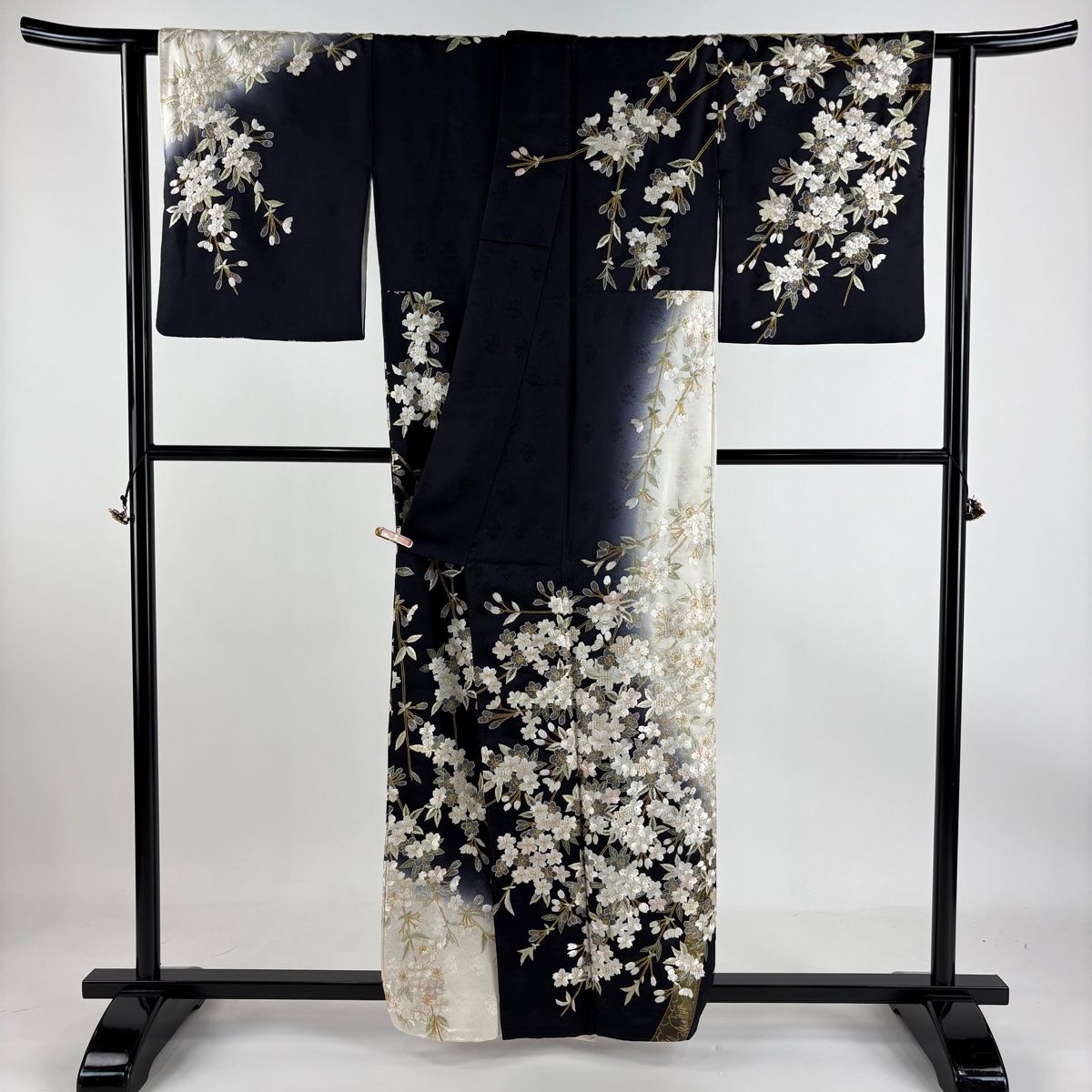 平和屋着物○本加賀友禅作家 金丸修一 訪問着 吉祥花文 正絹 逸品