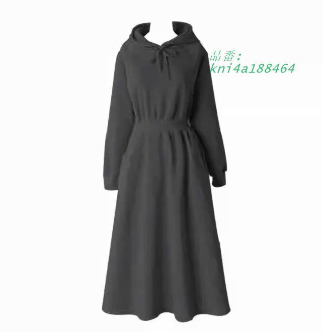 パーカーワンピース ロング丈