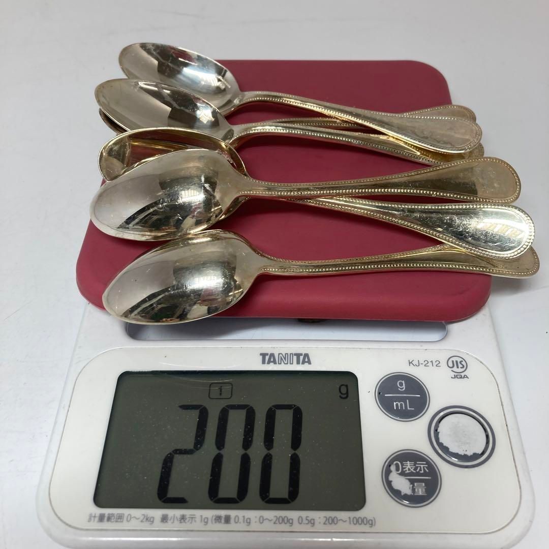 クリストフル パールスプーン6点 200g 東H5-1122☆2Fタカチ