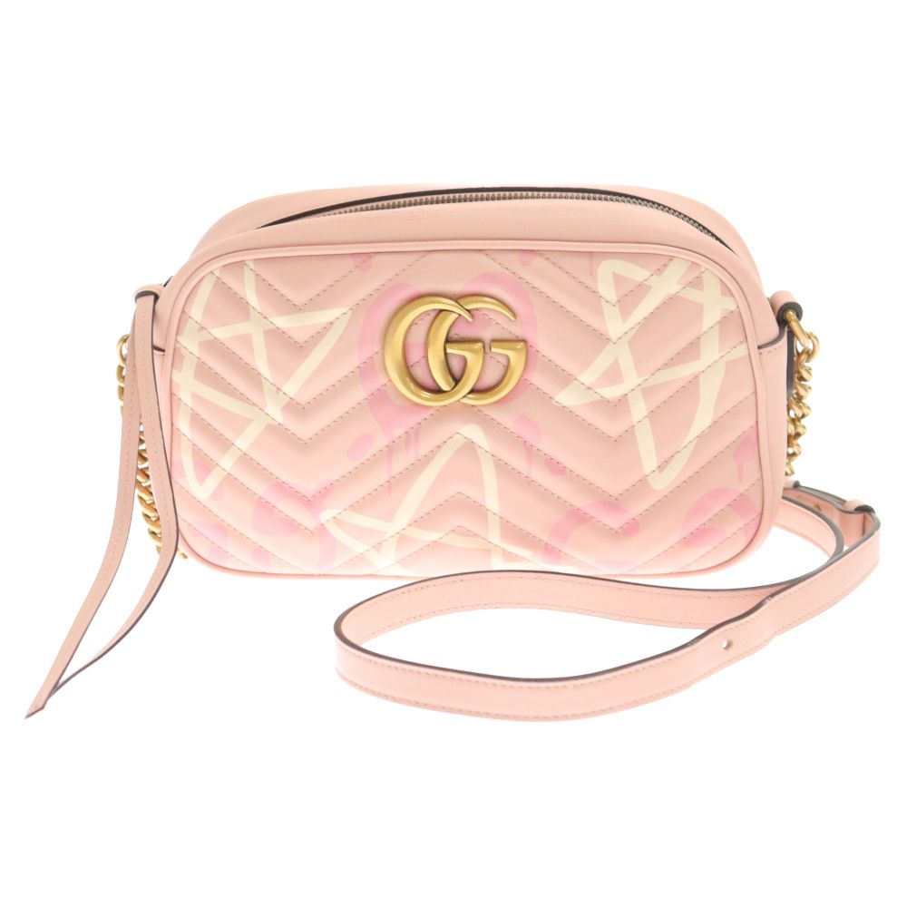 GUCCI (グッチ) GGマーモント ゴースト プリント キルティング レザー