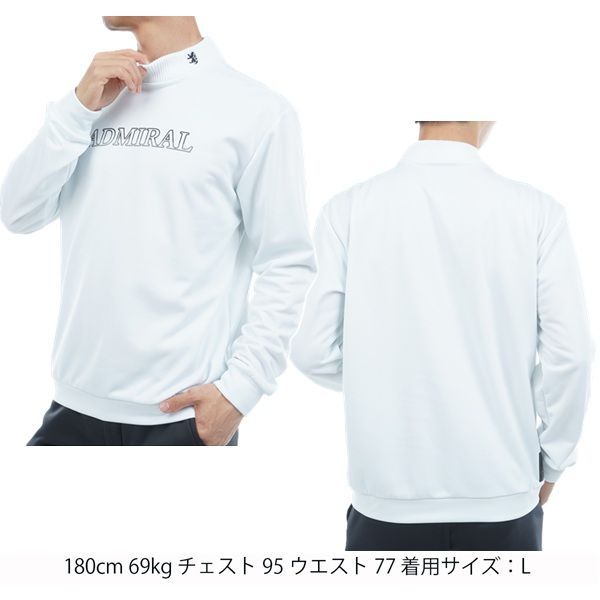 パーリーゲイツ モックネックニット 長袖 センター アーム ロゴ 黒【a-73】 パーリーゲイツ モックネックニット 長袖 センター アーム ロゴ 黒【a