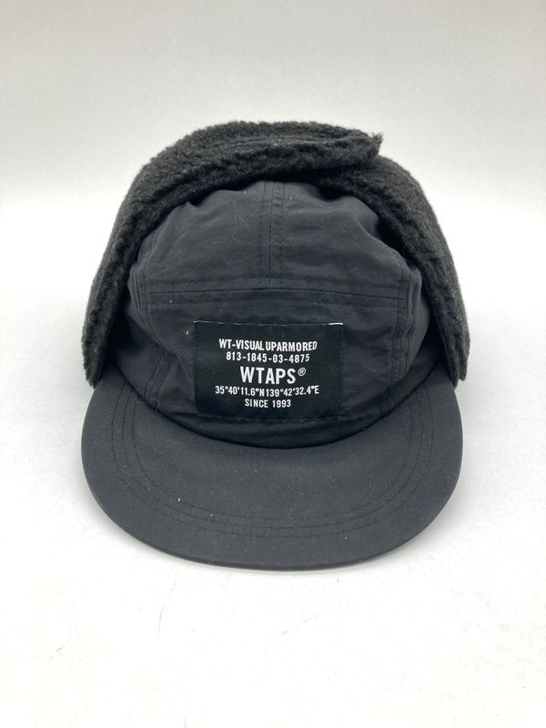 WTAPS ROBIN ダブルタップス パイロットキャップ 242HCDT-HT18 フライトキャップ ボア 帽子 サイズ03 ブラック 服飾小物 B14931◆