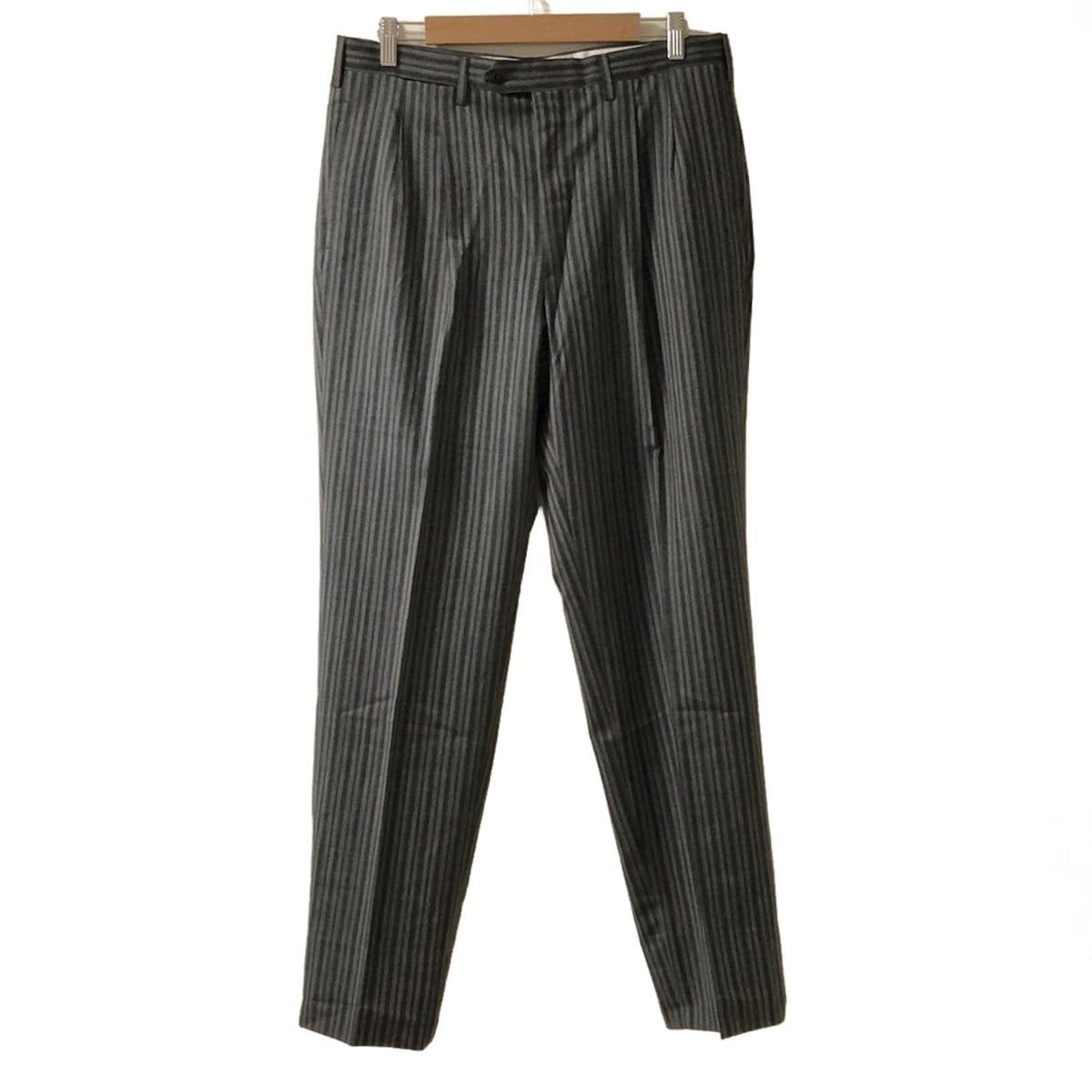 Kiton キートン パンツ サイズ48 XL メンズ - グレー×黒×白 フルレングス|ストライプ