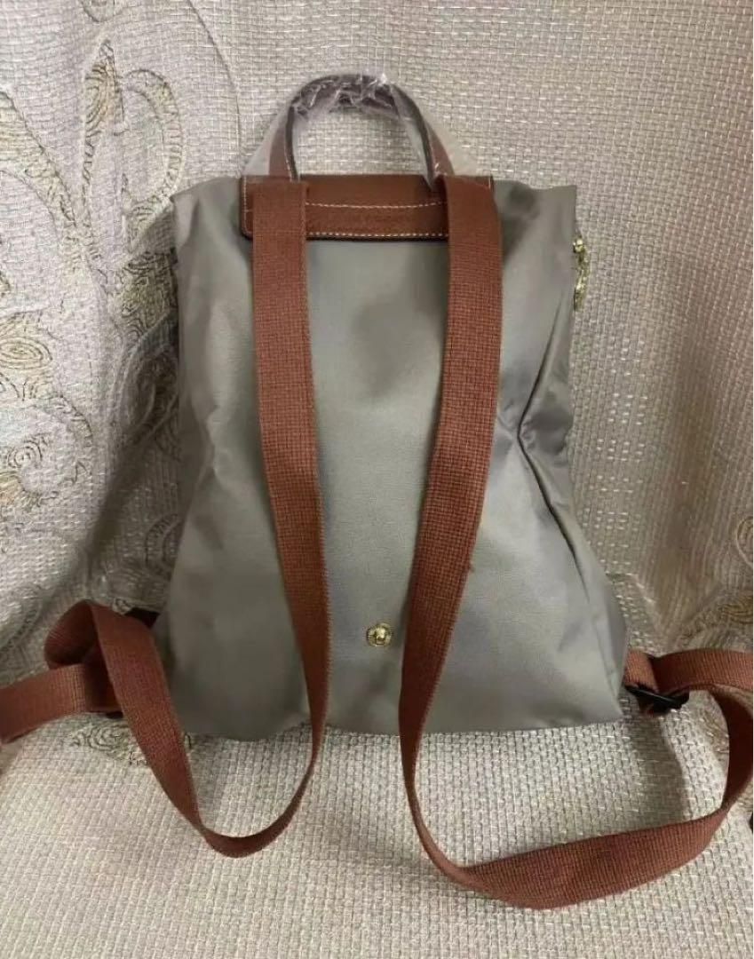 ロンシャン　リュック　グレー　正規品 新品 LONGCHAMP ロンシャン ルプリアージュ リュック グレー