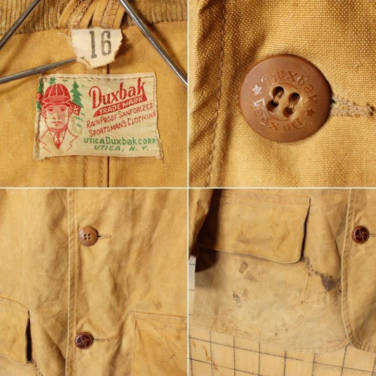 40s DuxbakダックハンティングジャケットブラウンXSレディースaw108 