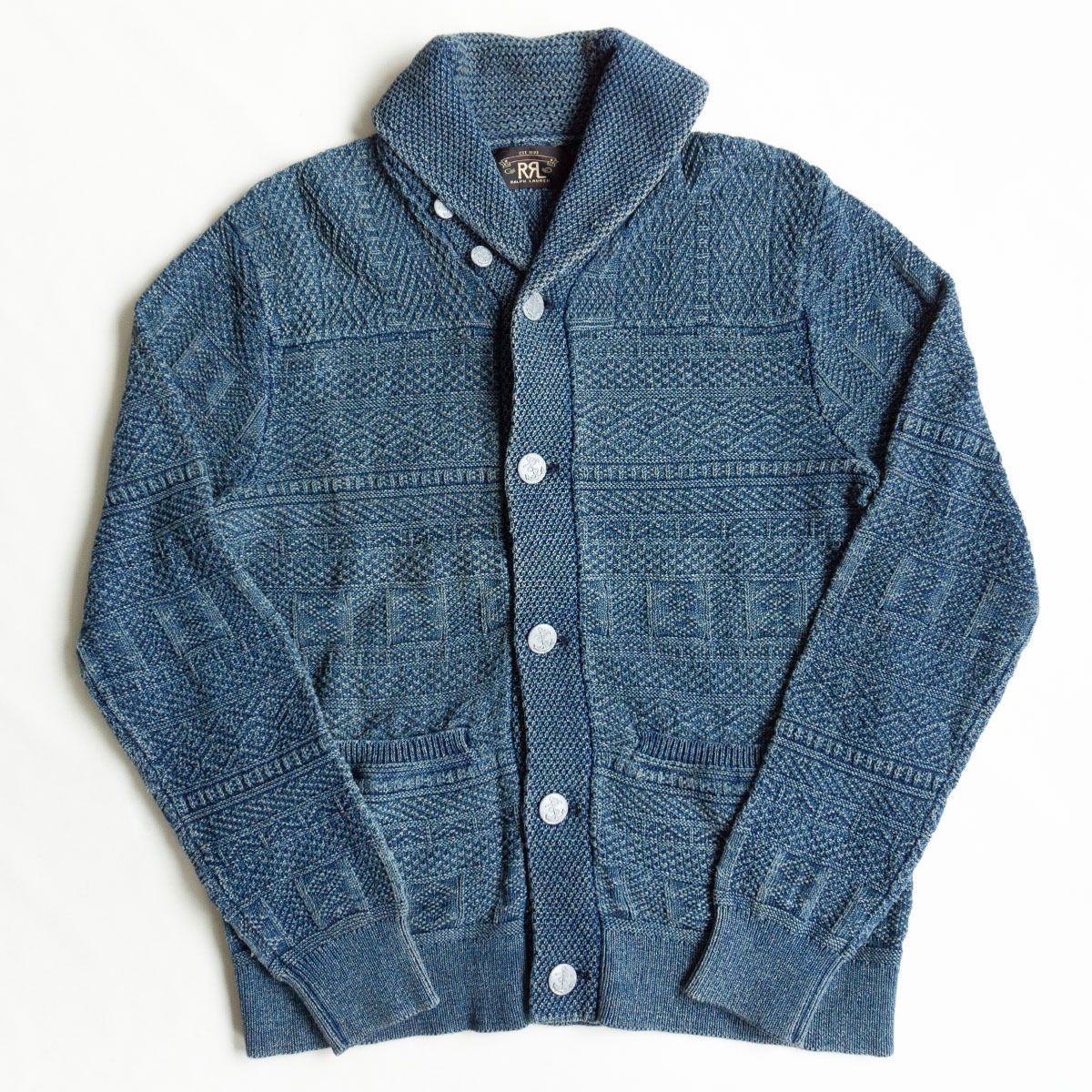 RRL インディゴ ショールカラー カーディガン 2108304 - メルカリ