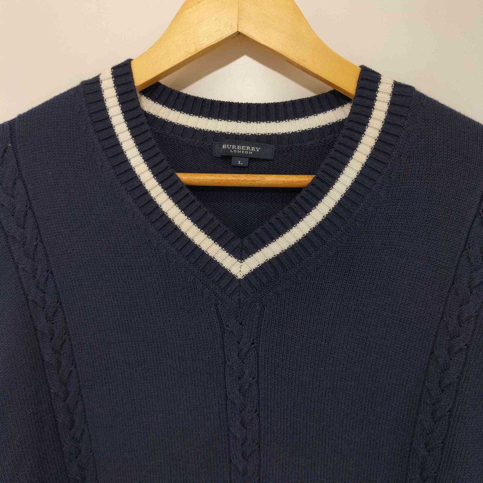 バーバリーロンドン BURBERRY LONDON カシミヤ混 タートルネック