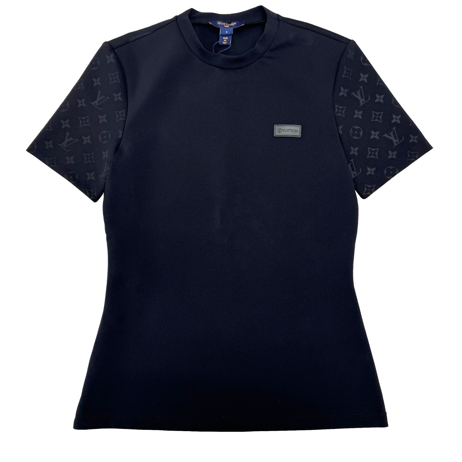 LOUIS VUITTON ルイ ヴィトン エンボスドモノグラムスリーブ Tシャツ 半袖Tシャツ 半袖 22AW 1AAB27 RW222W ブラック  サイズS レディース モノグラム - メルカリ