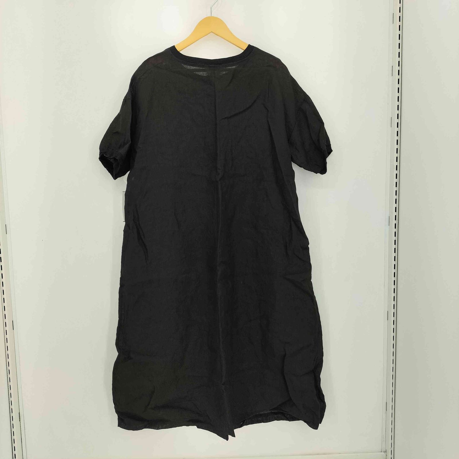 Fog linen work ブラウン 半袖 シャツワンピース Fog linen work ブラウン 半袖 シャツワンピース
