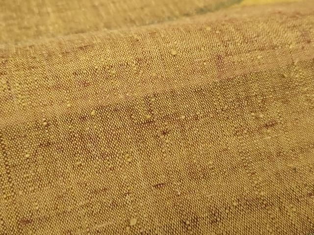 平和屋着物○本場結城紬 重要無形文化財 九寸開き名古屋帯 菱文 奥順