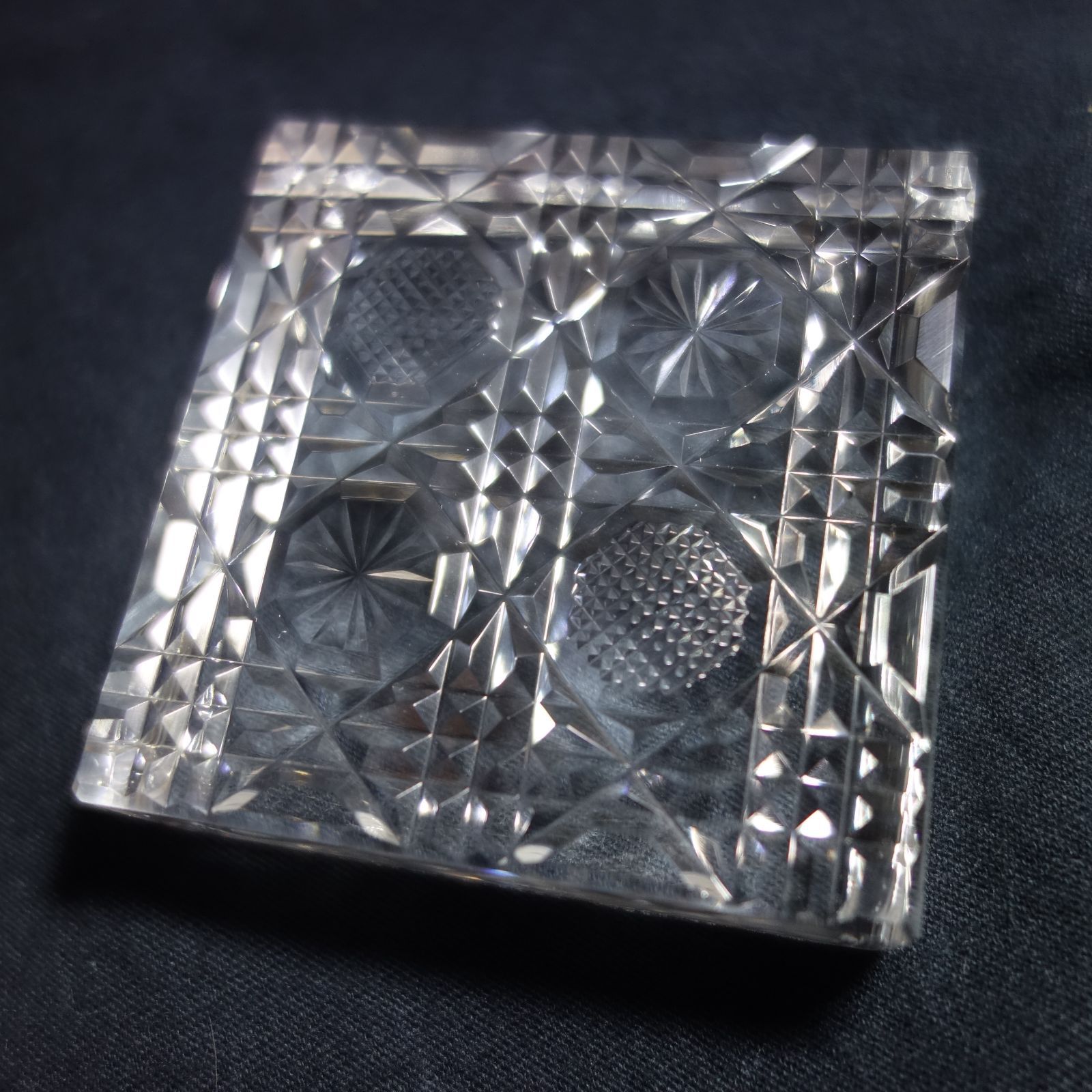 美品】薩摩切子 クリスタル ペーパーウェイト 薩摩ガラス工芸