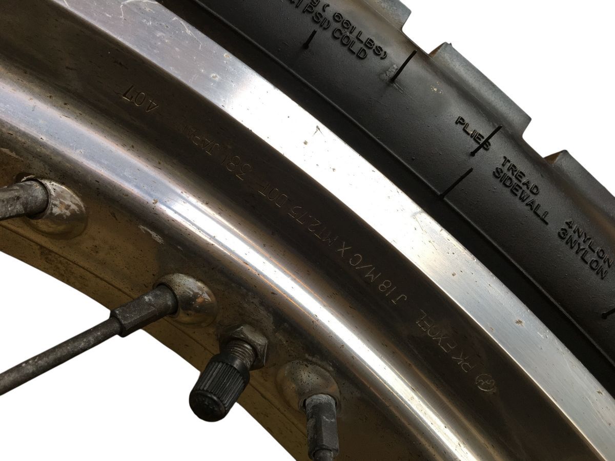 Kawasaki W650 EJ650A リアホイール ディスク付 レストア 組み換え 流用 ＯＨベースにも 振れ無し 2763-Z4354 WWW_NOITHATQUANGTHANH_NET