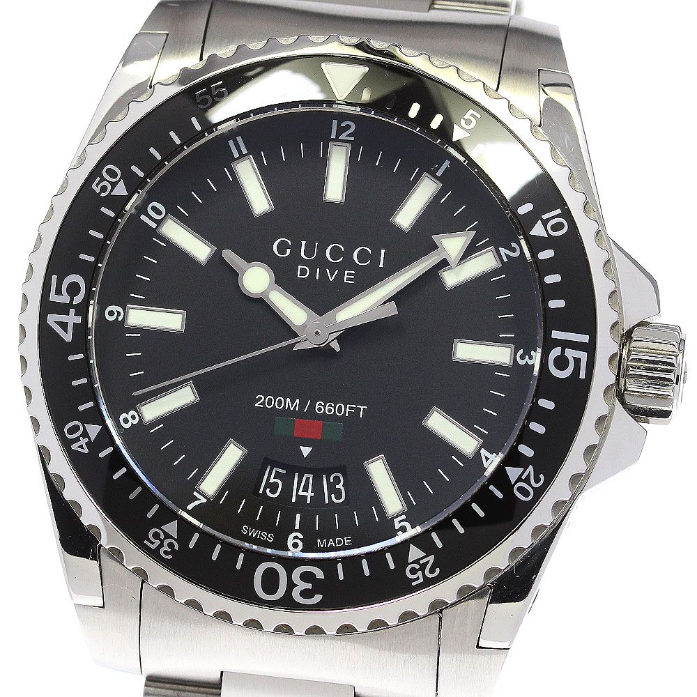 グッチ GUCCI YA136301 136.3 DIVE クォーツ メンズ内箱・保証書付き_ 