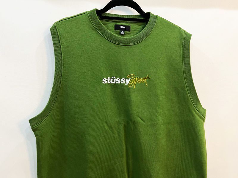 ☆美品!! STUSSY SPORT/ステューシー FLEECE VEST ロゴ刺繍