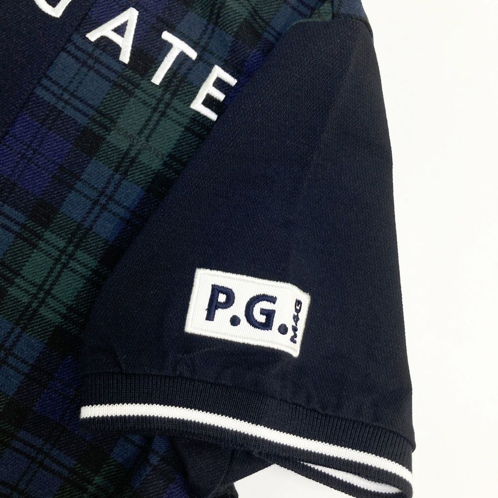信頼 サイズ 1 PEARLY GATES パーリーゲイツ モデル 半袖ポロシャツ チェック柄 ネイビー系 240101520250 ゴルフウェア レディース ストスト