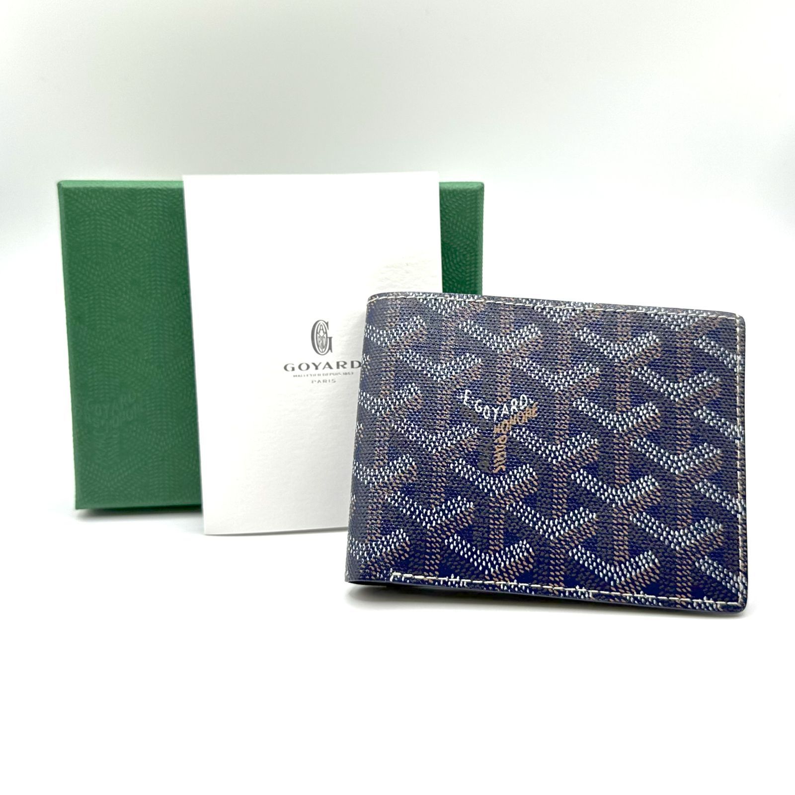 GOYARD】ゴヤール サン・フロランタン 2つ折り財布 ネイビー