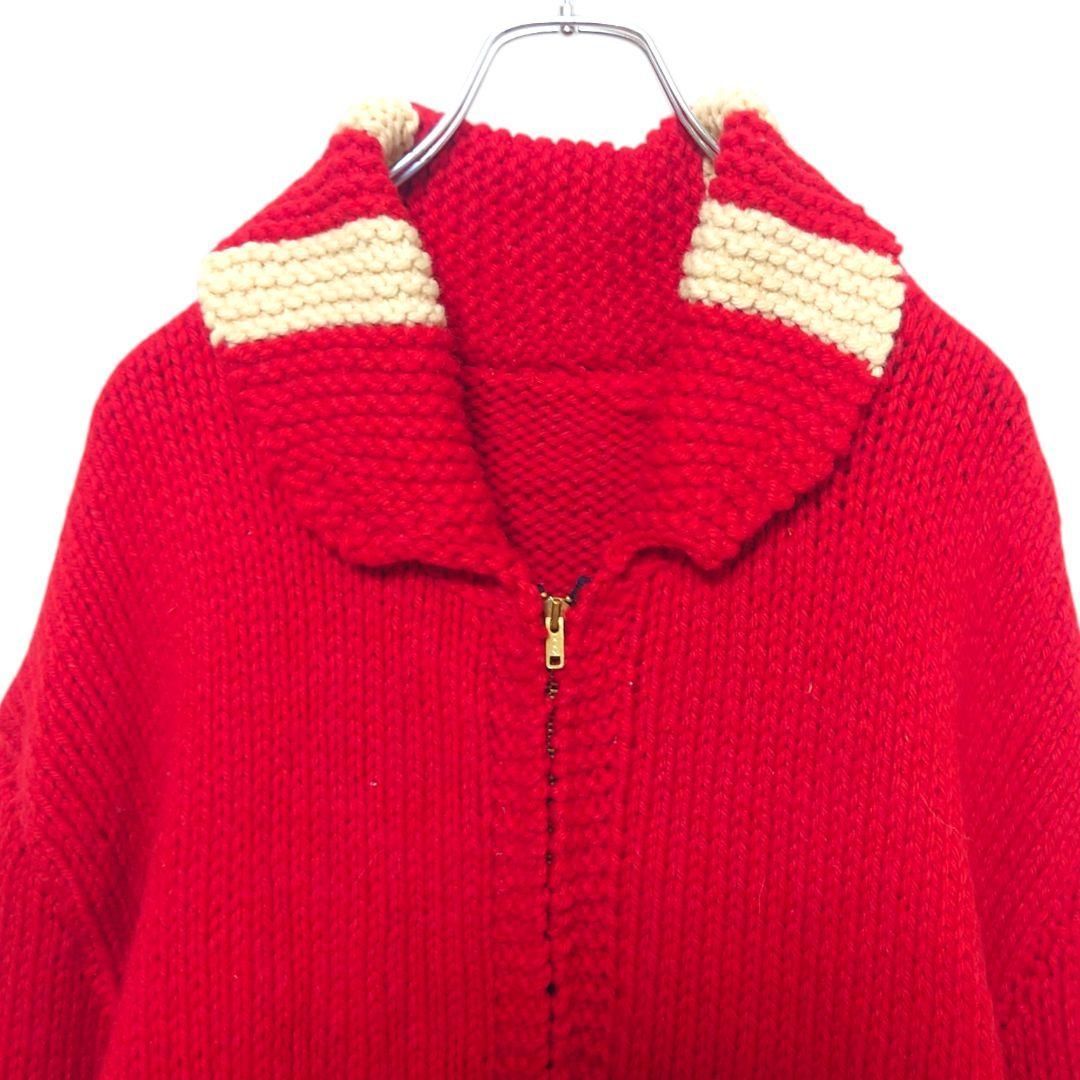 vintage】60～70's アイスホッケー柄 カウチンニット A-3027 - メルカリ