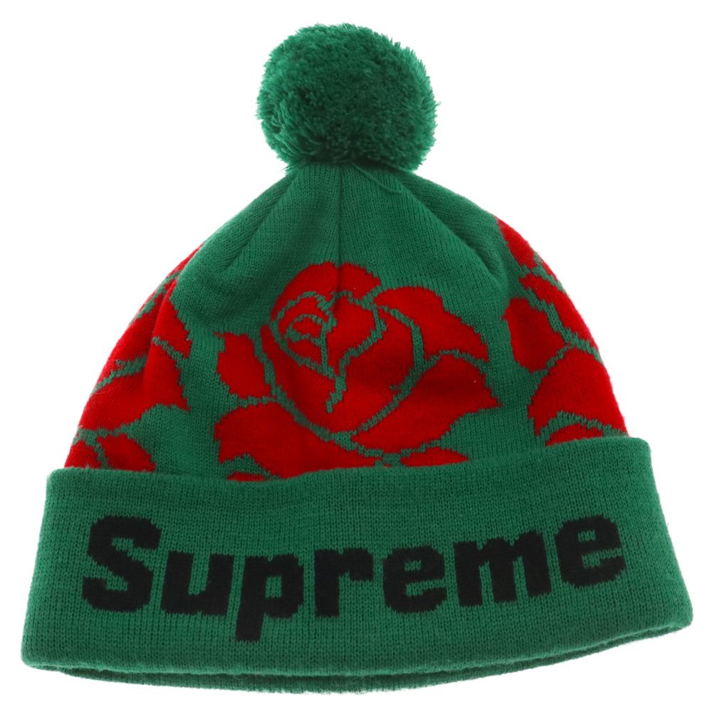 SUPREME (シュプリーム) 22AW Rose Beanie ローズビーニー ニット帽 帽子 グリーン/レッド