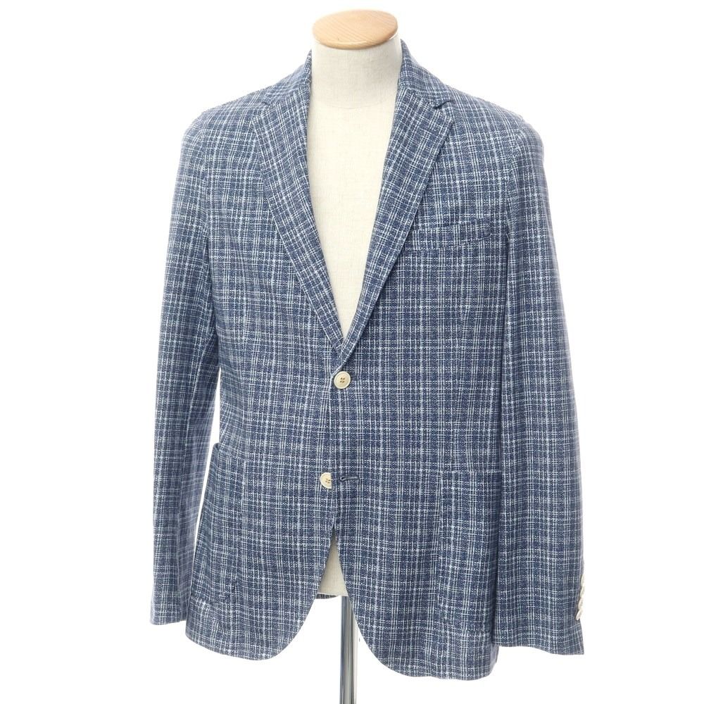 【中古】チルコロ1901 CIRCOLO 1901 コットンジャージー カジュアルジャケット ネイビーxホワイト【サイズ44】【メンズ】