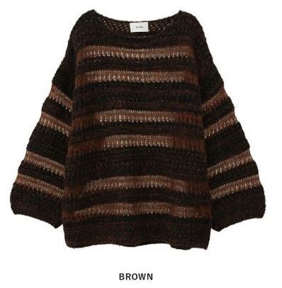 CLANE(クラネ) SHEER BORDER MOHAIR KNIT シアーボーダーモエアニット