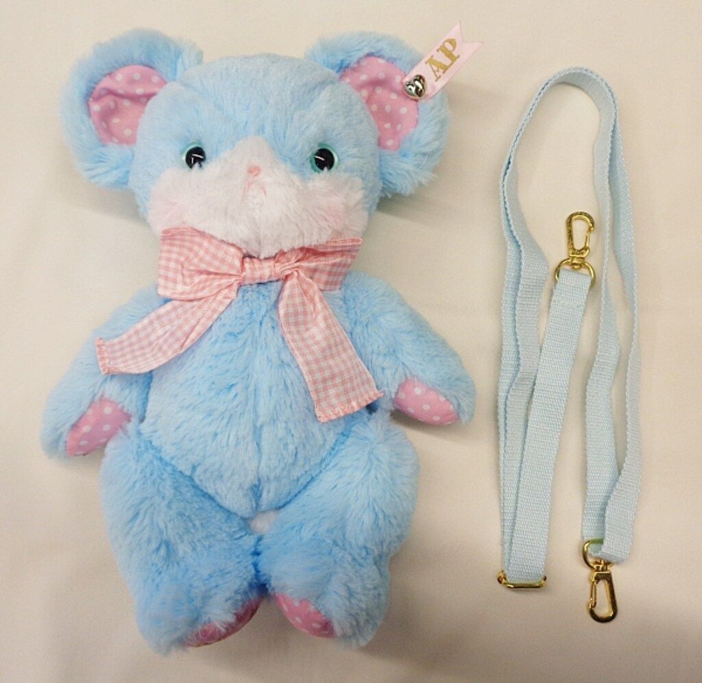 Angelic Pretty Toyboxはにかみベアーぬいぐるみポーチ Angelic Pretty Toyboxはにかみベアー ぬいぐるみポーチ サックス