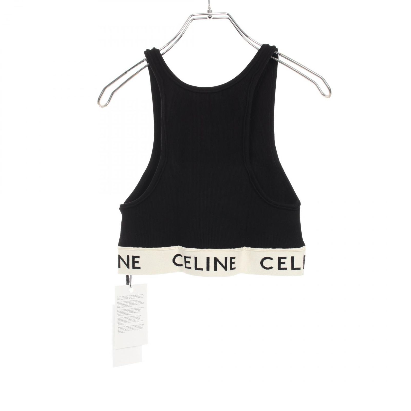 セリーヌ CELINE タンクトップ ロゴ アスレチック ニット スポーツブラ 