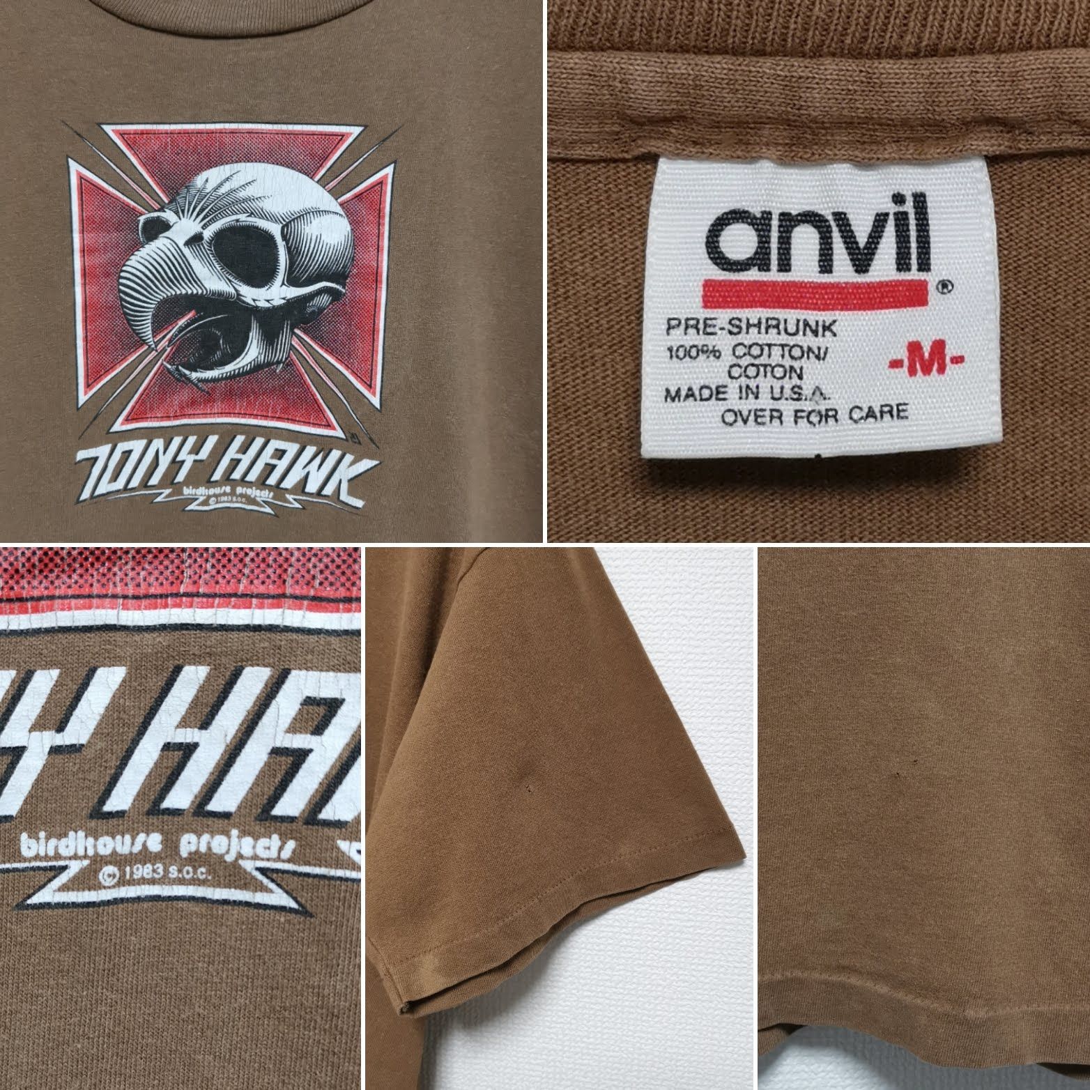 90s トニーホーク バードハウス オールドスケート tシャツ XL シングル