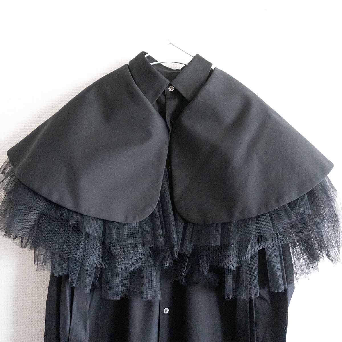 極美品】COMME des GARCONS 【2022SS/ ビッグカラー チュール