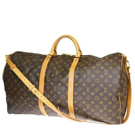 送料無料 【中古】 ルイヴィトン LOUIS VUITTON キーポル バンドリエール 60 ボストンバッグ ハンド ショルダー 2WAY モノグラム M41412 72MA107